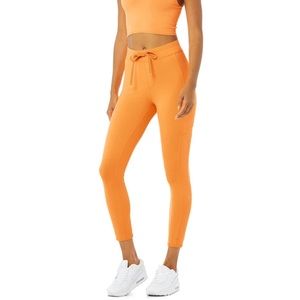 ALO YOGA-7/8 High-Waist Checkpoint Legging- Color: Neon Apricot